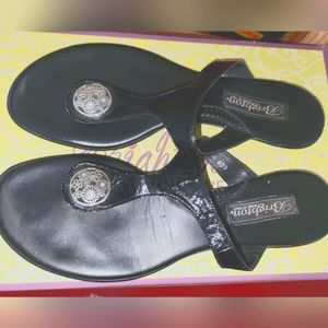 Brighton Pansy leather sandals